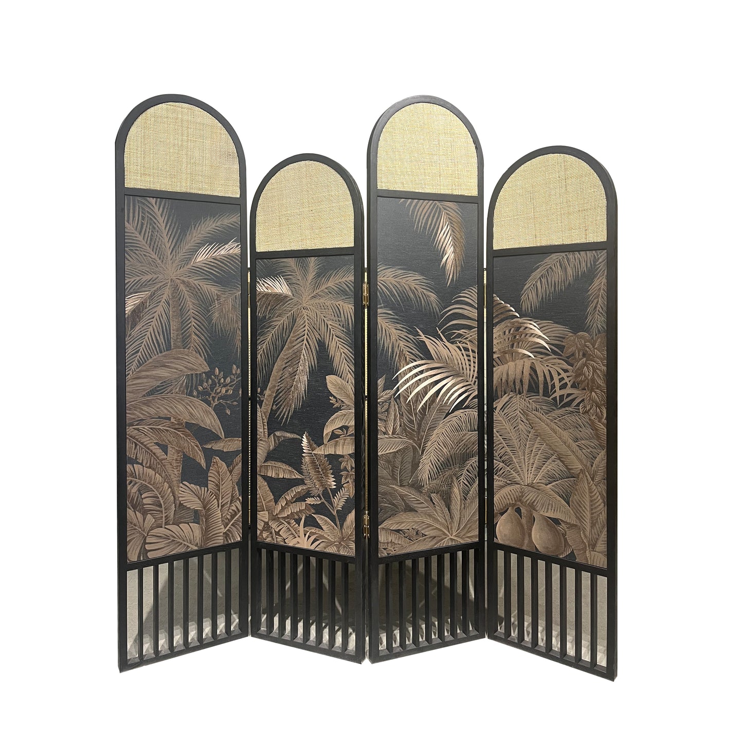 wood rattan screen