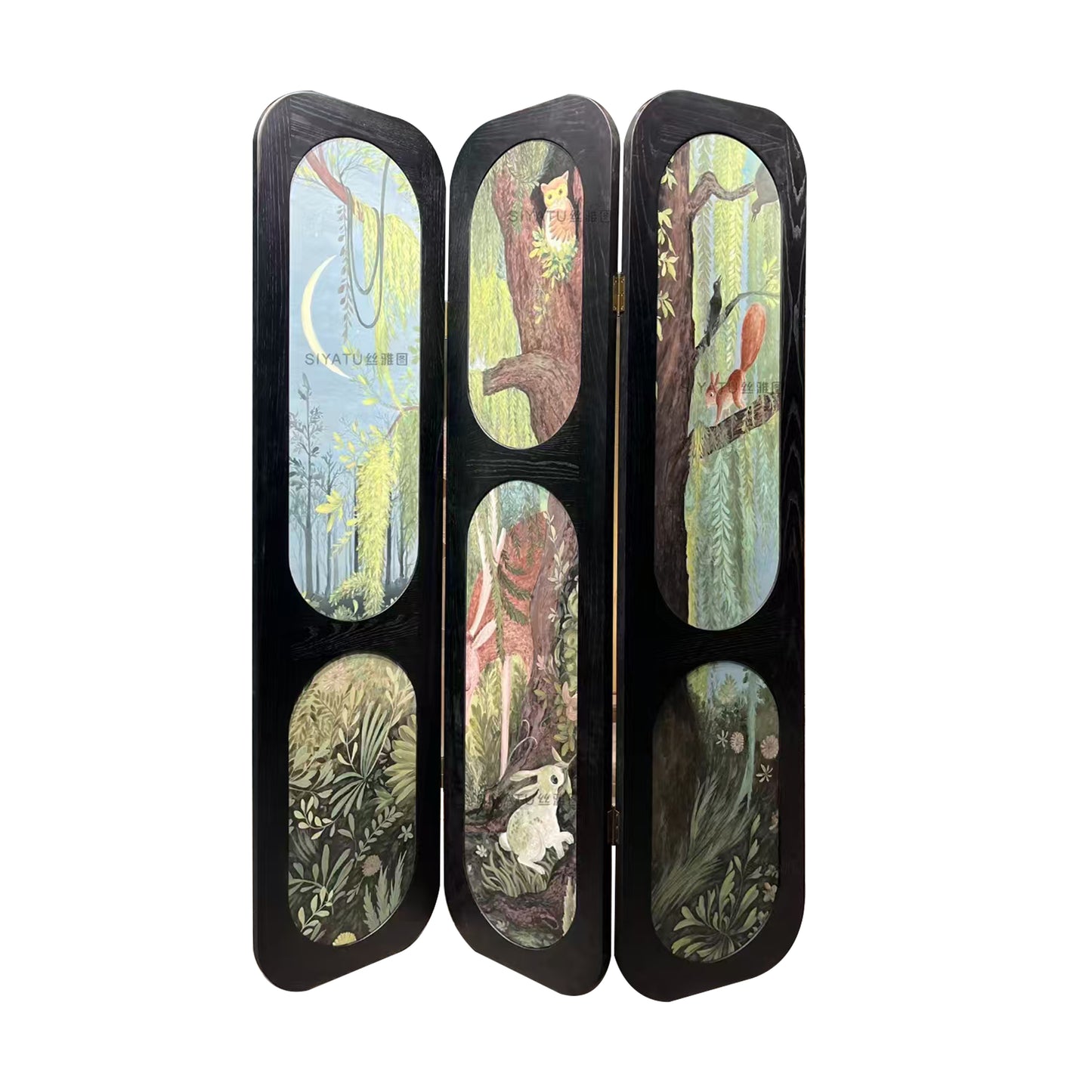 hand painted wood screen