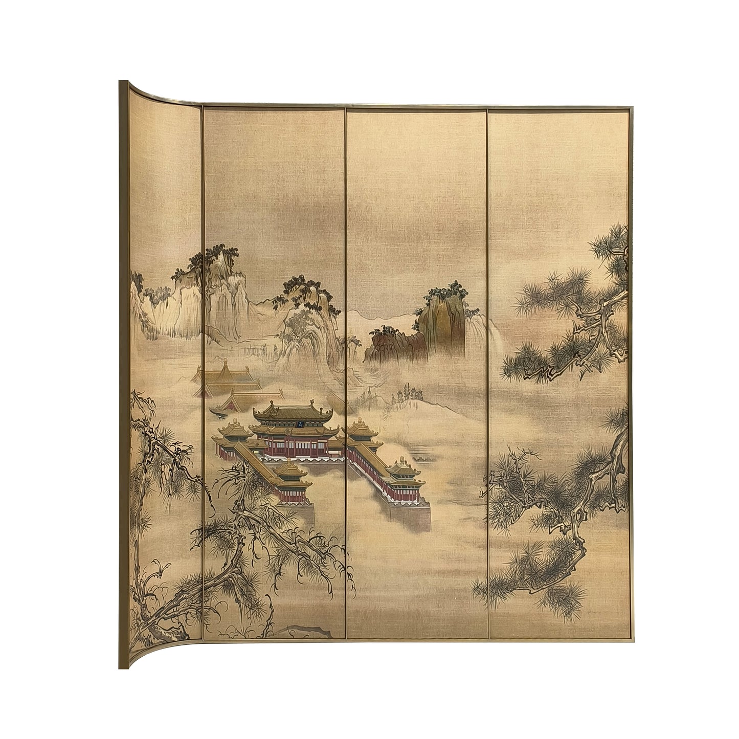 print and part embroidered screen