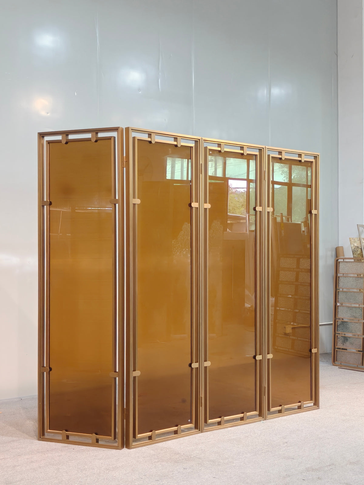 Modern Luxury- Glass with Wire Mesh Inlay Screen