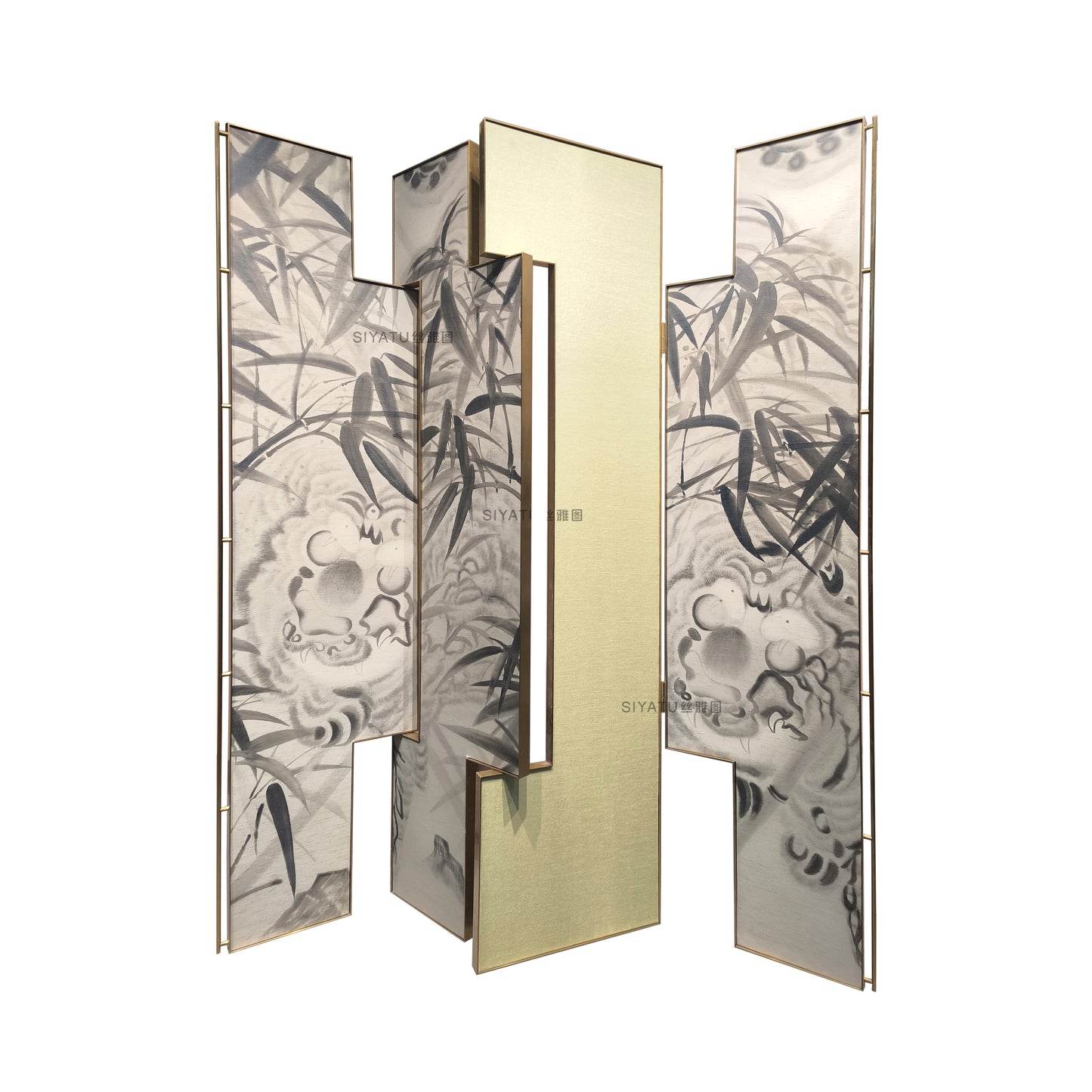 hand painted tiger screen
