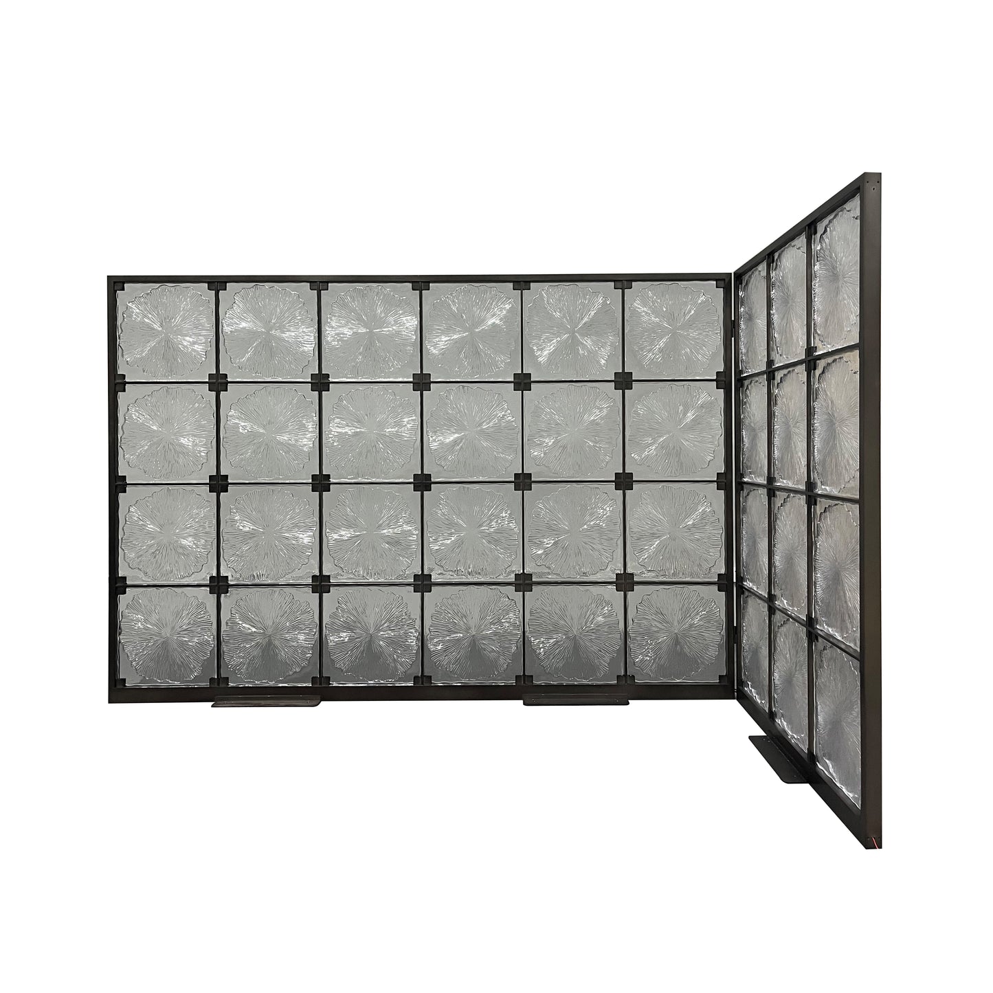 flower glass divider room divider
