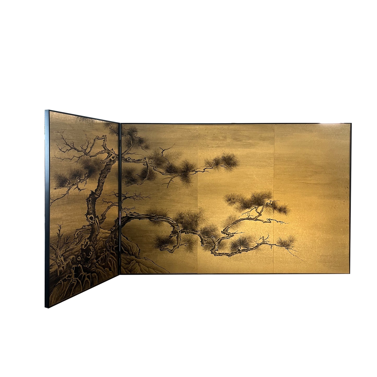 Gold foil hand painted screen