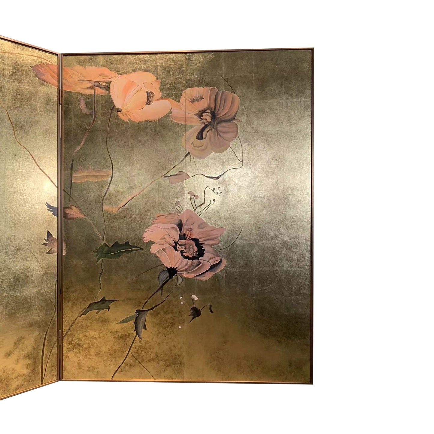 hand painted gold leaf screen