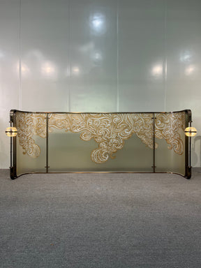 Modern Luxury-Handmade Enamel Colored Glass Screen