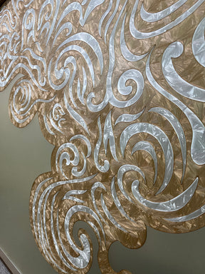 Modern Luxury-Handmade Enamel Colored Glass Screen