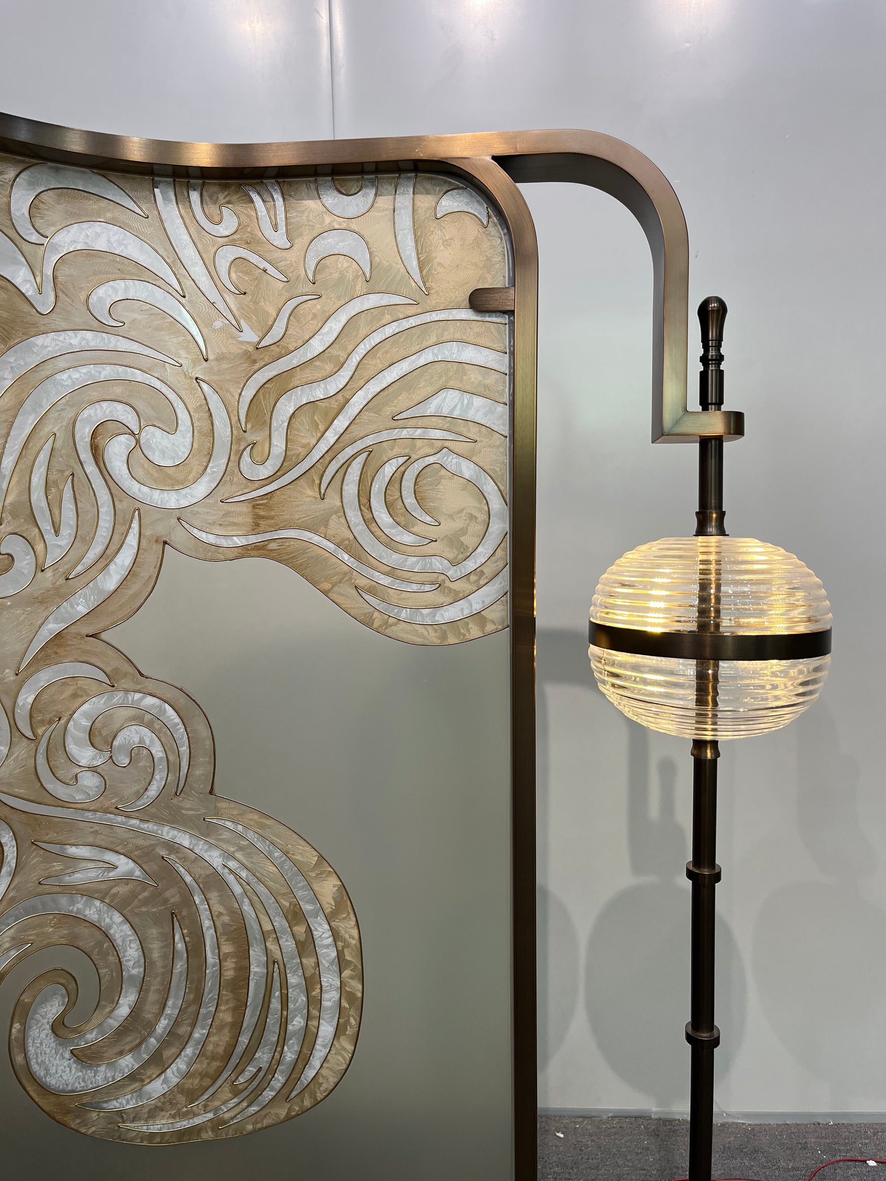 Modern Luxury-Handmade Enamel Colored Glass Screen