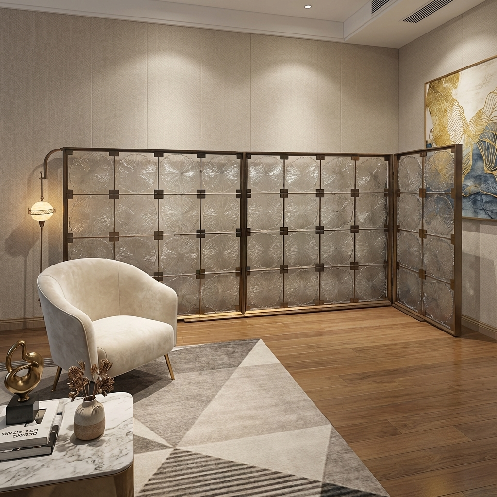 Modern Luxury-Lotus Glass Screen