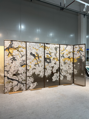 Modern Luxury-Handmade Enamel Colored Glass Screen