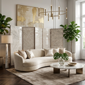 Modern Luxury-Marble Glass Screen