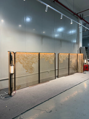 Modern Luxury-Handmade Enamel Colored Glass Screen