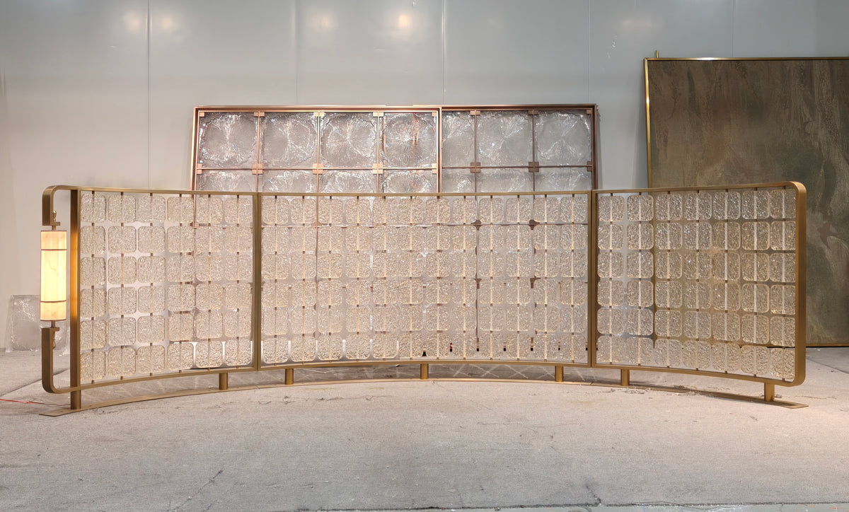 Modern Luxury-Textured Glass Screen