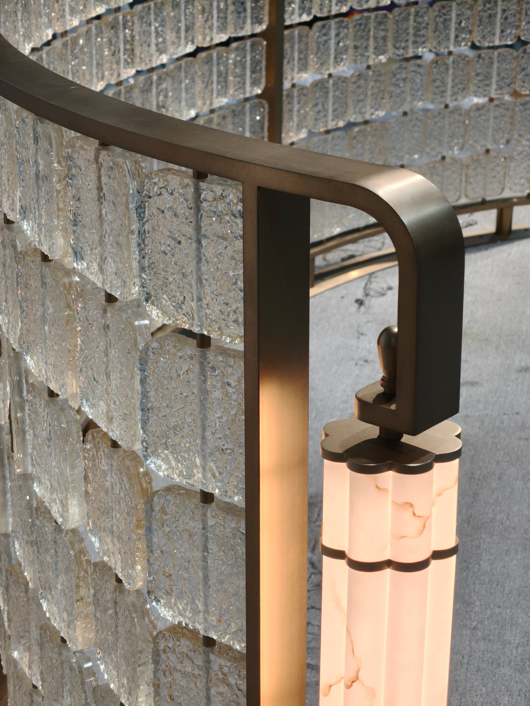 Modern Luxury-Textured Glass Screen