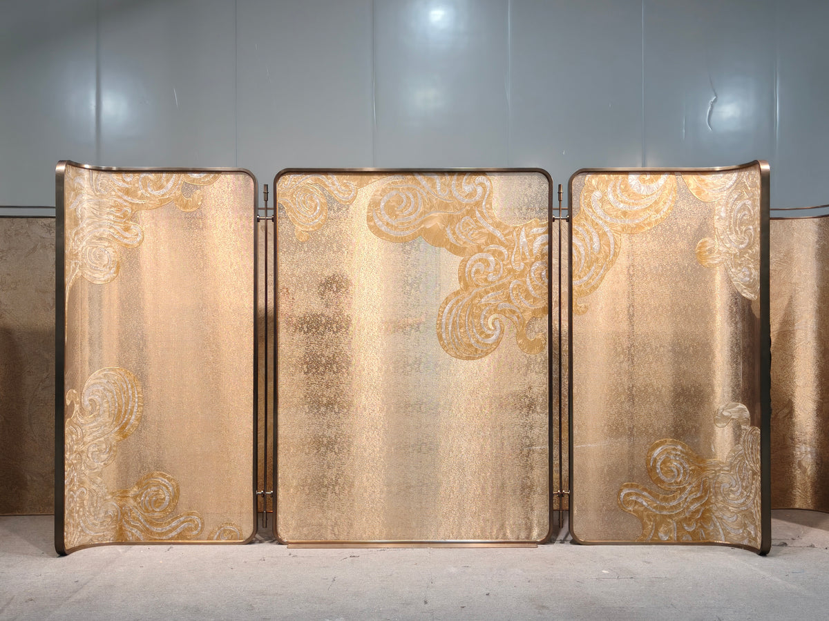 Modern Luxury-Handmade Enamel Colored Glass Screen