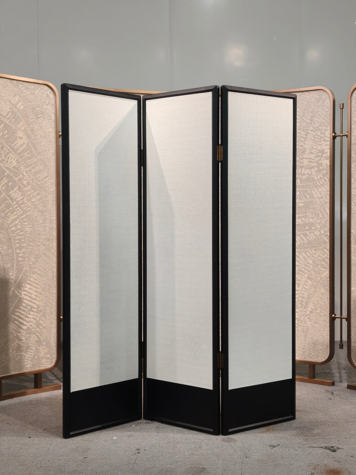 Minimal Modern-Cotton-Linen Fabric Screen