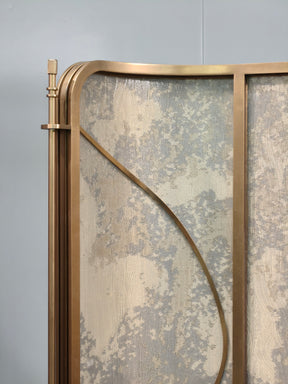 Modern Luxury-Glass screen with metal wire