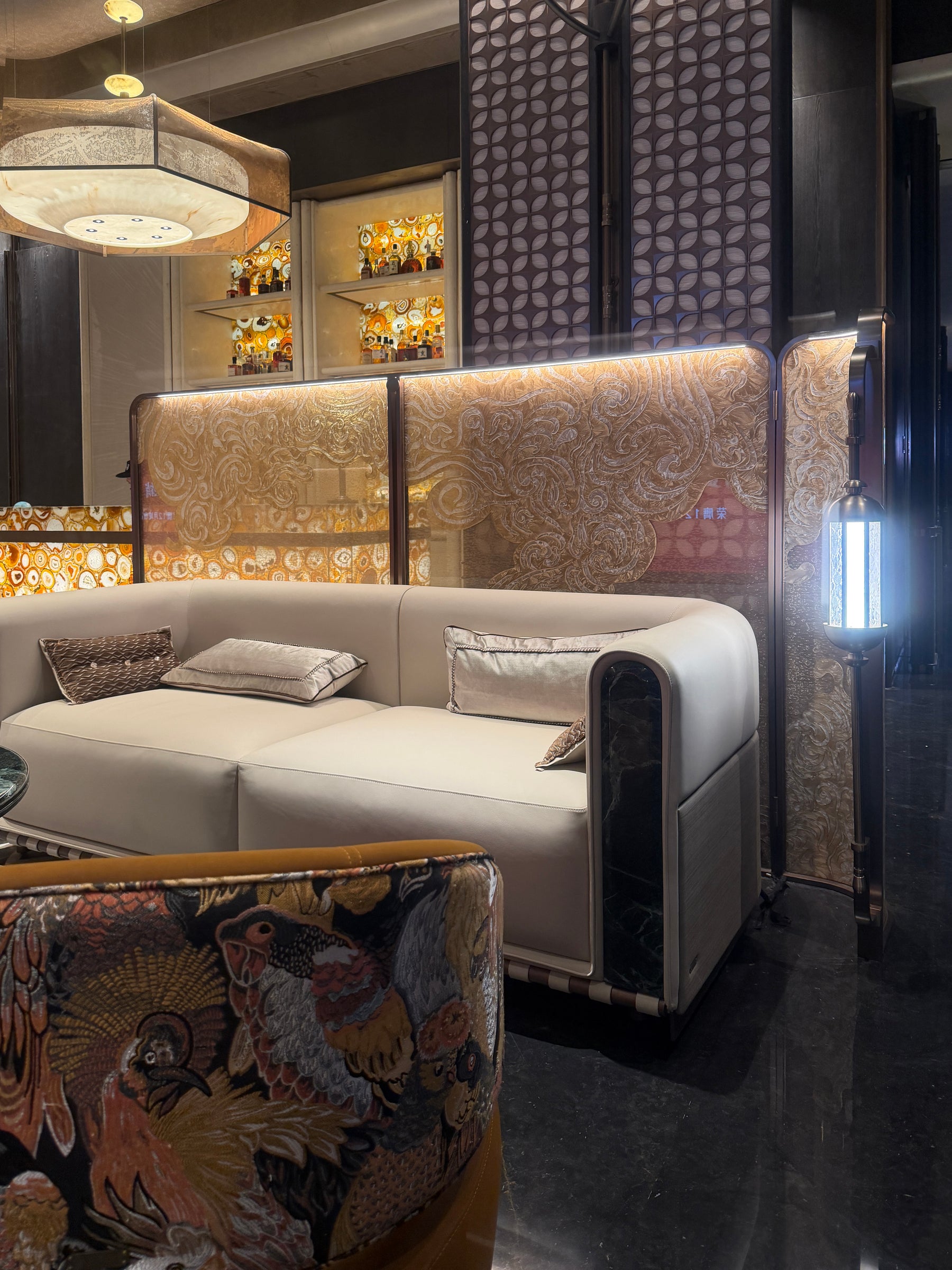 Modern Luxury-Handmade Enamel Colored Glass Screen