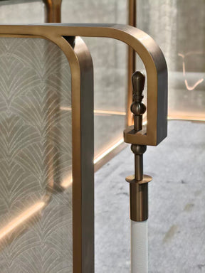 Modern Luxury-Glass screen with metal wire