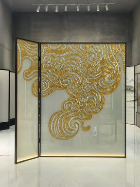 Modern Luxury-Handmade Enamel Colored Glass Screen