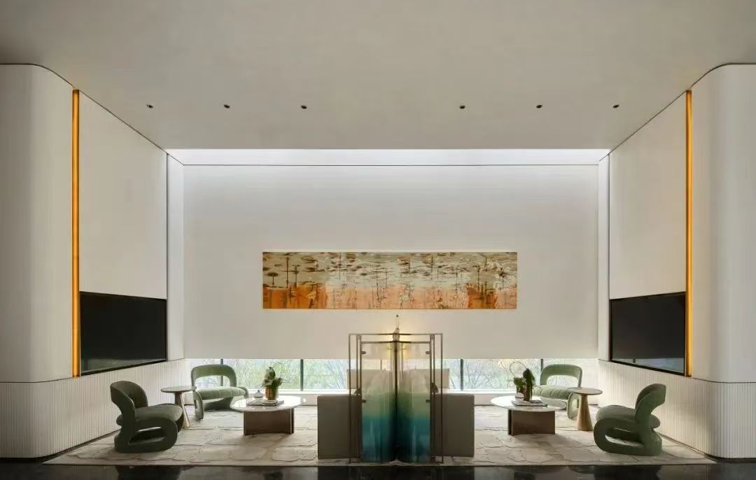 Modern Luxury-Glass screen with metal wire