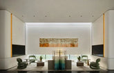 Modern Luxury-Glass screen with metal wire