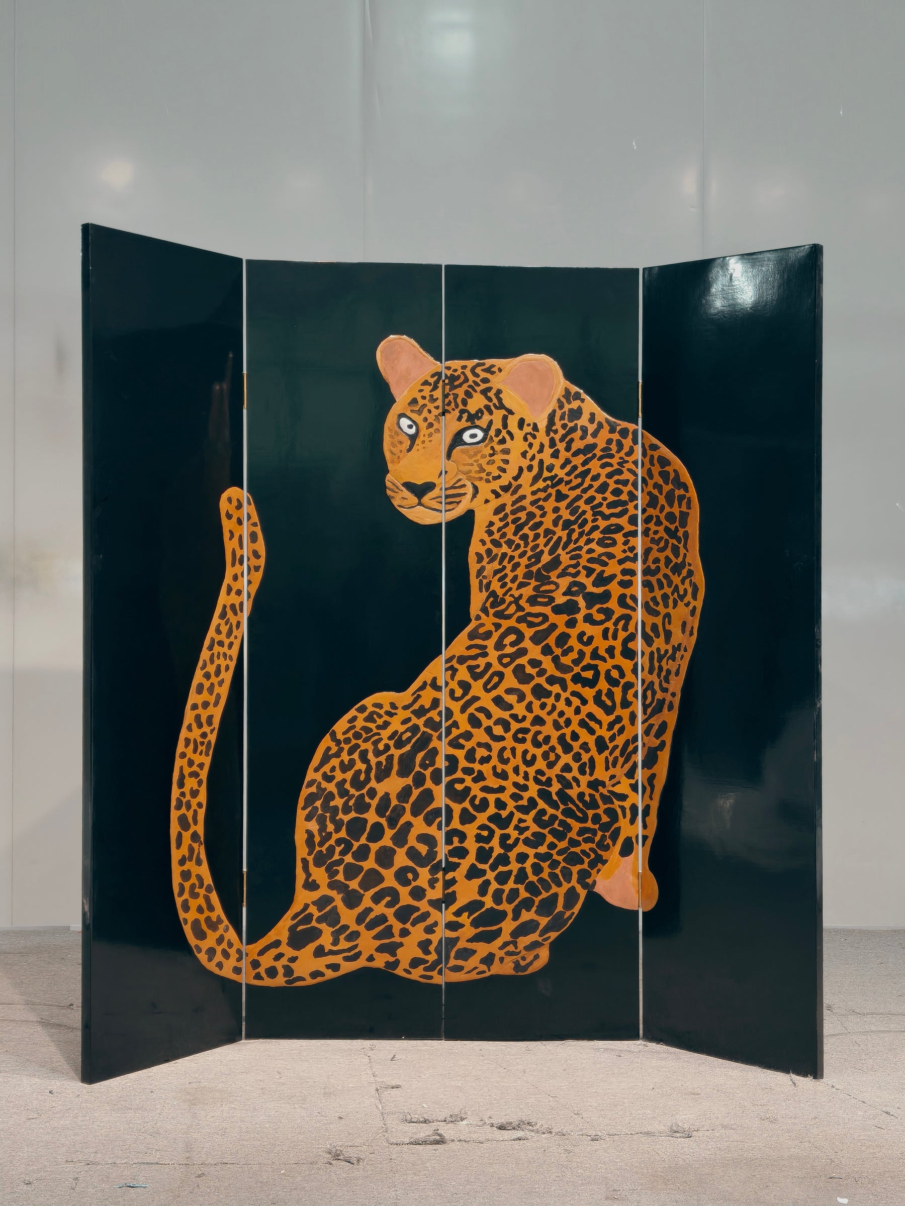Modern Chinese-Traditional Lacquer Art Screen