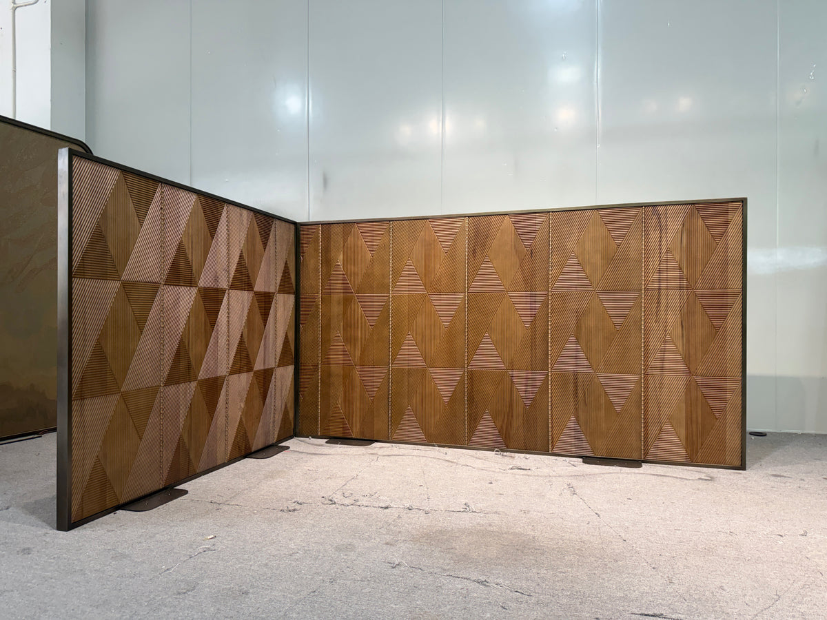 Modern Chinese Carved Solid Wood Screen