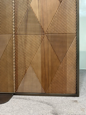 Modern Chinese Carved Solid Wood Screen