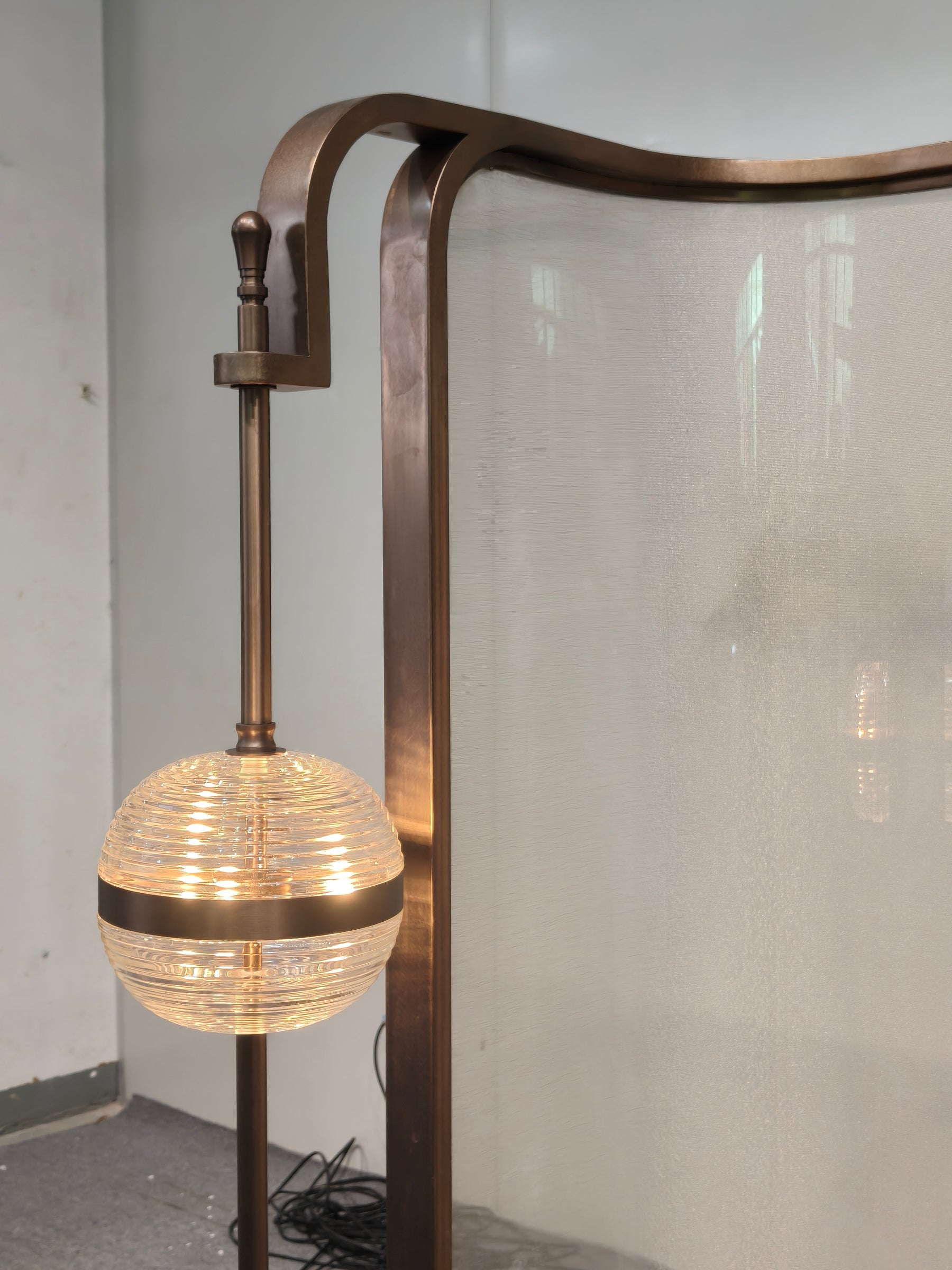 Modern Luxury- glass with metal wire screen