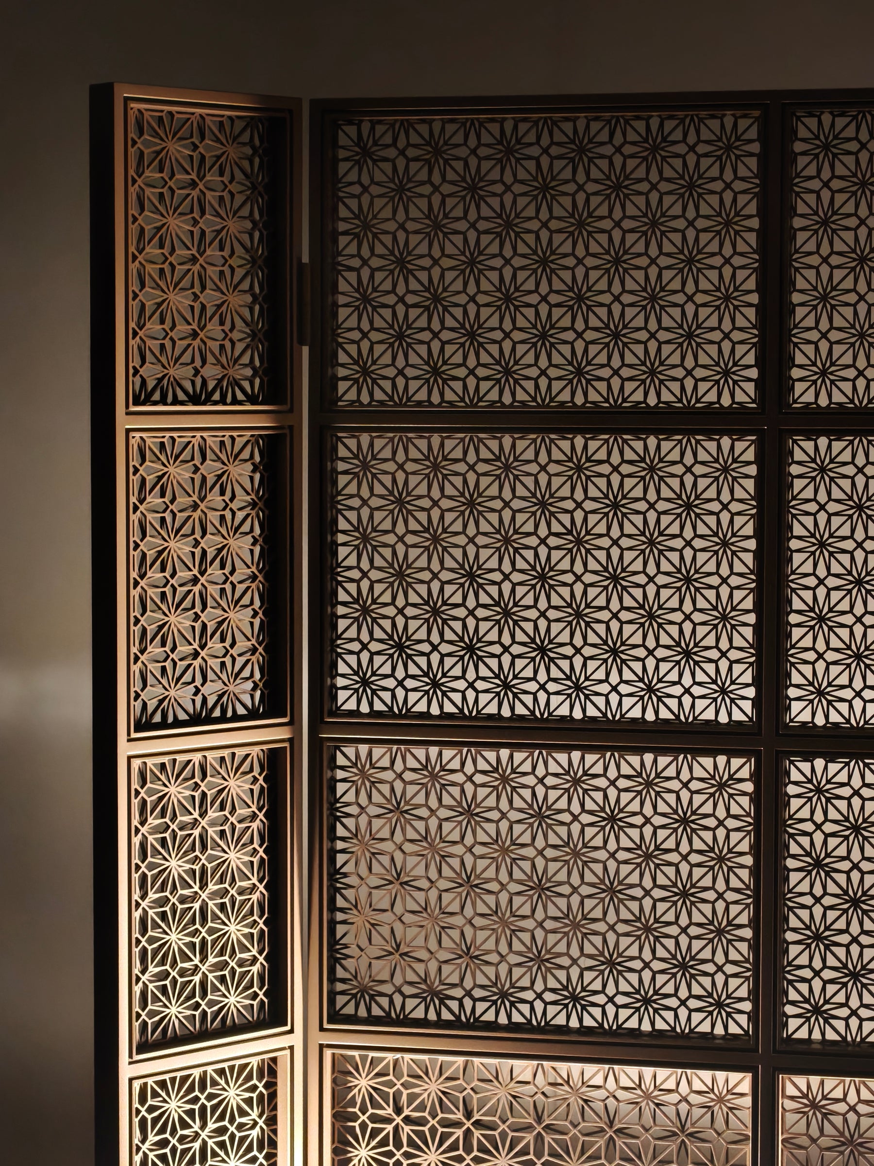 Modern Chinese-Metal Carved Room Divider