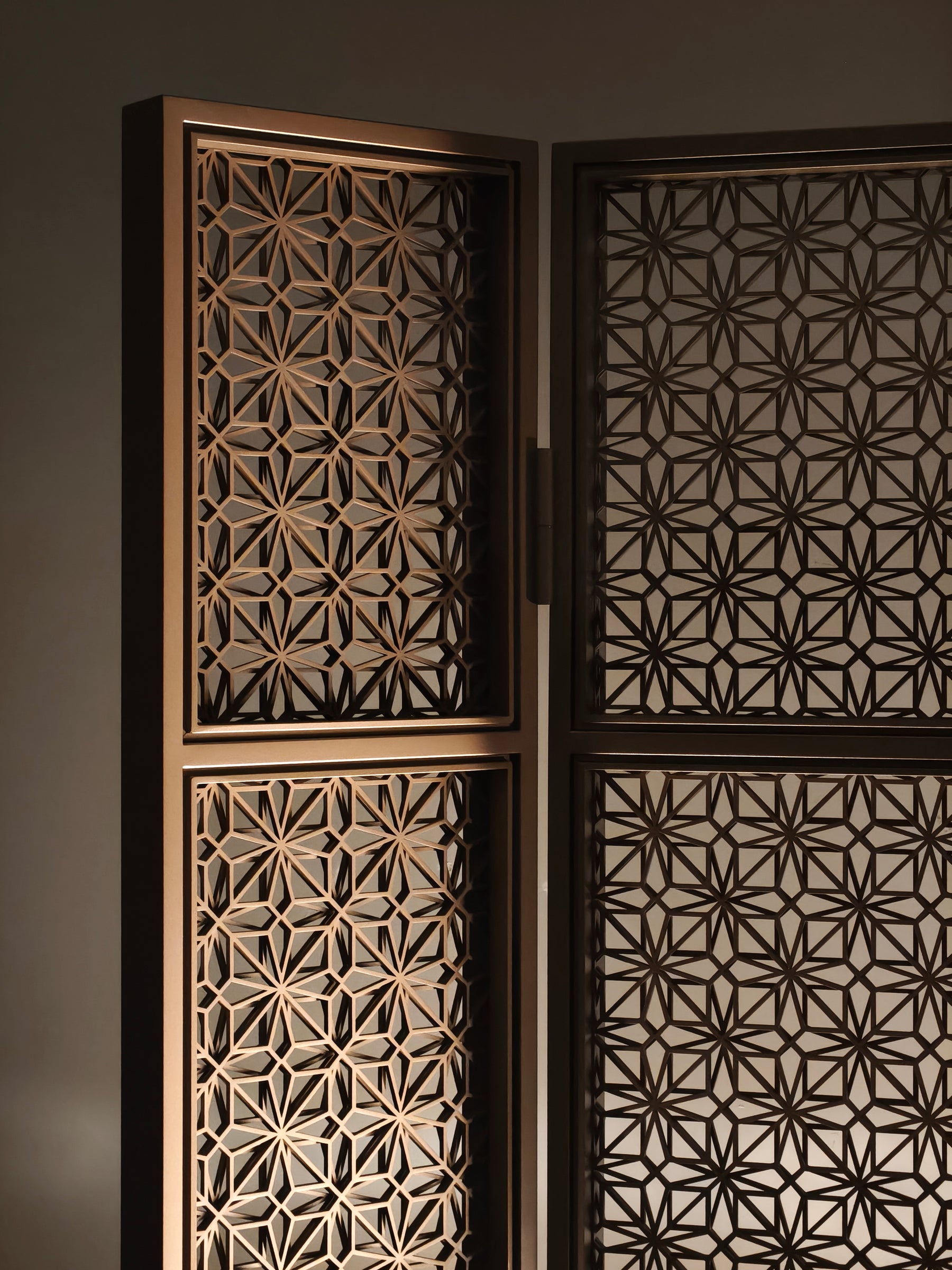 Modern Chinese-Metal Carved Room Divider