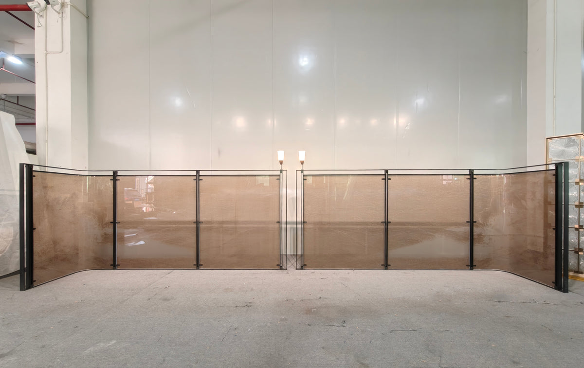 Modern Luxury- glass with metal wire screen