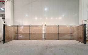 Modern Luxury- glass with metal wire screen