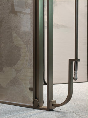 Modern Luxury- glass with metal wire screen