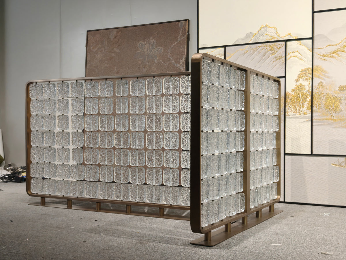 Modern Luxury-Textured Glass Screen