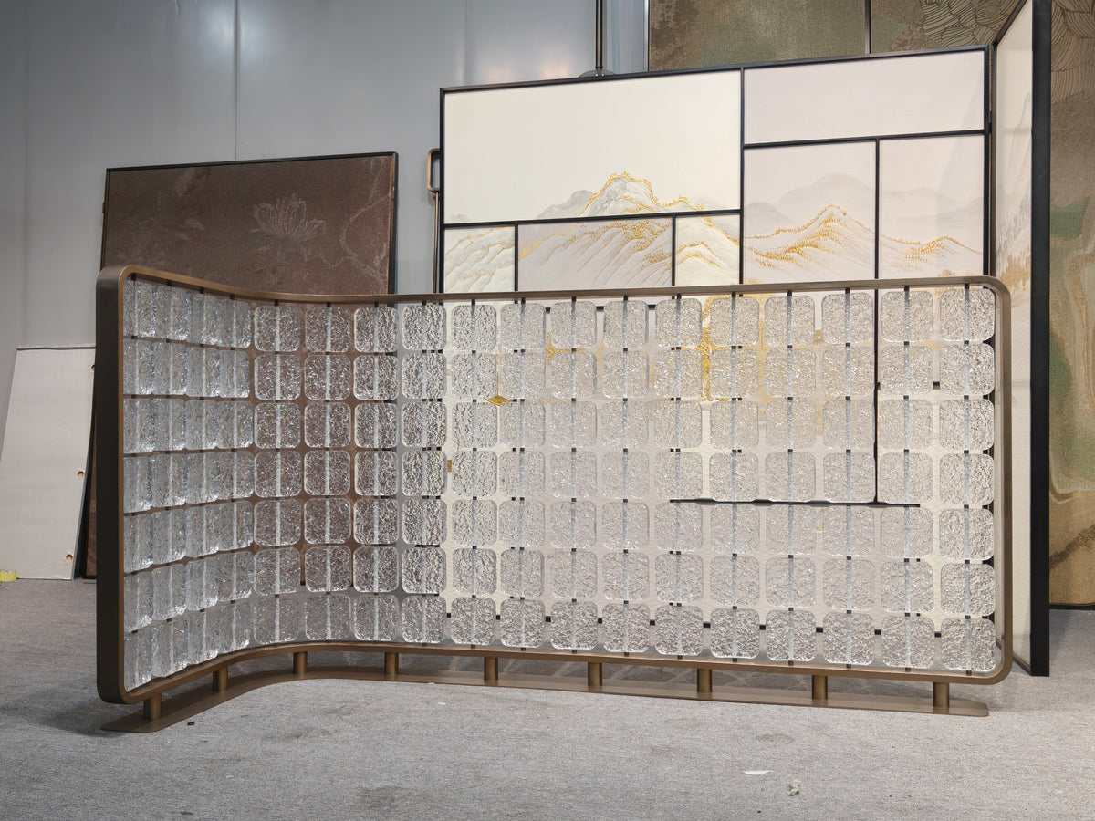 Modern Luxury-Textured Glass Screen