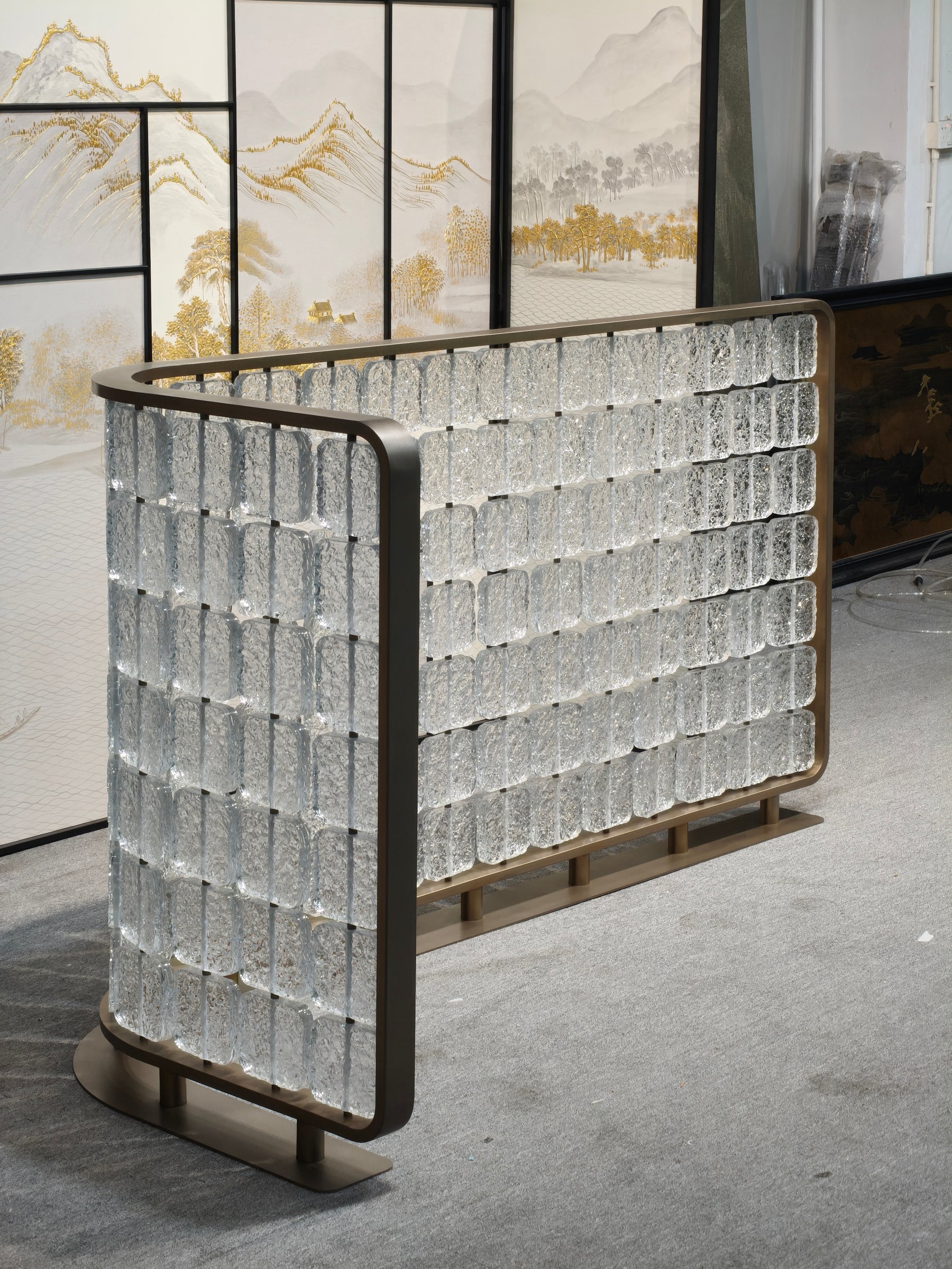 Modern Luxury-Textured Glass Screen