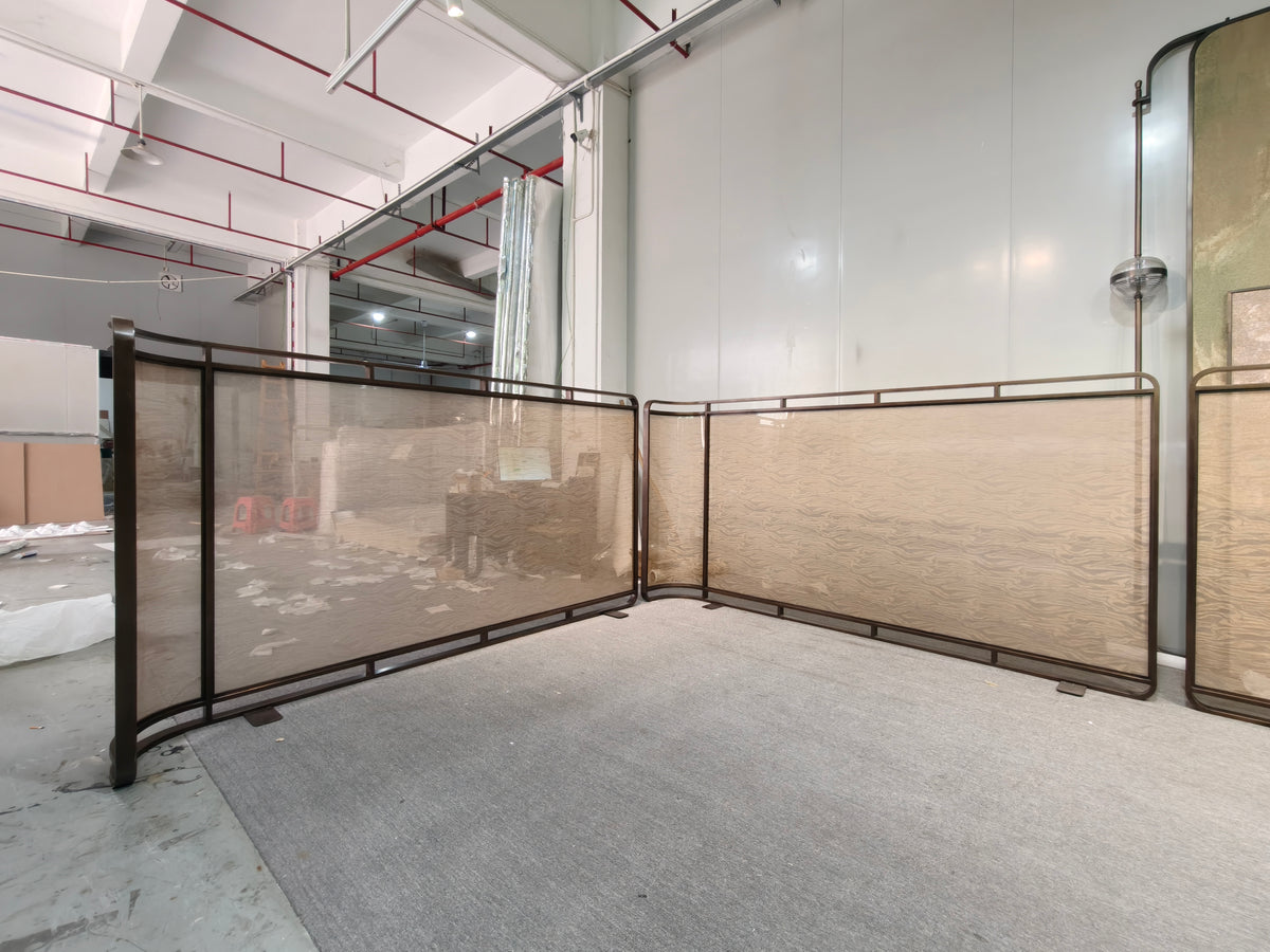 Modern Luxury- glass with metal wire screen