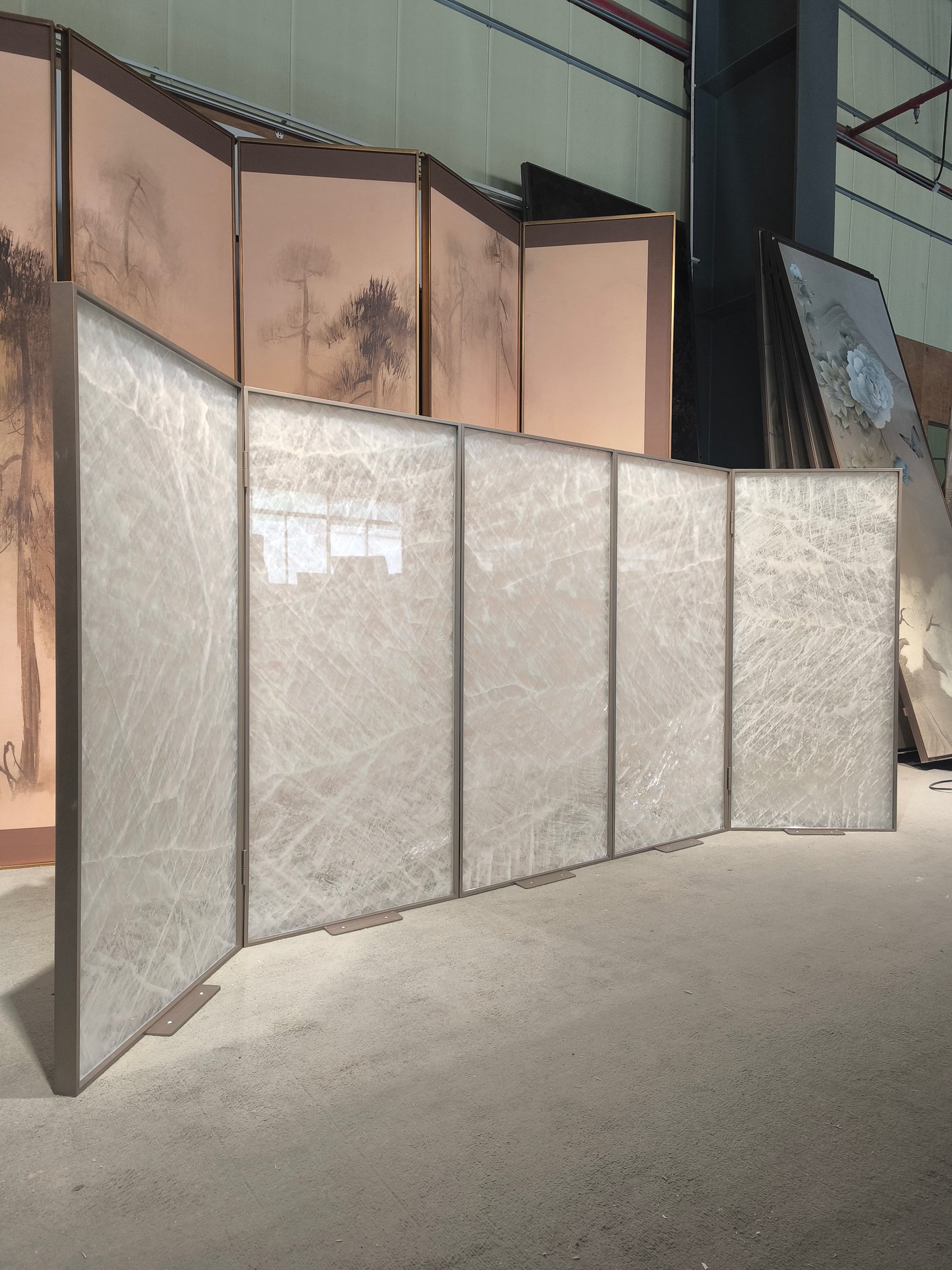 Modern Luxury-Marble Glass Screen