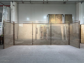 Modern Luxury-Glass screen with metal wire