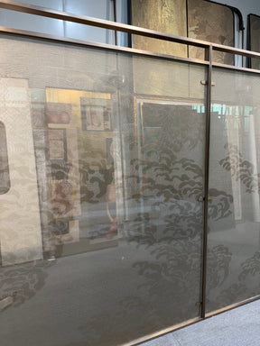 Modern Luxury-Glass screen with metal wire