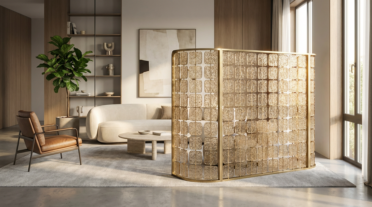 Modern Luxury-Textured Glass Screen