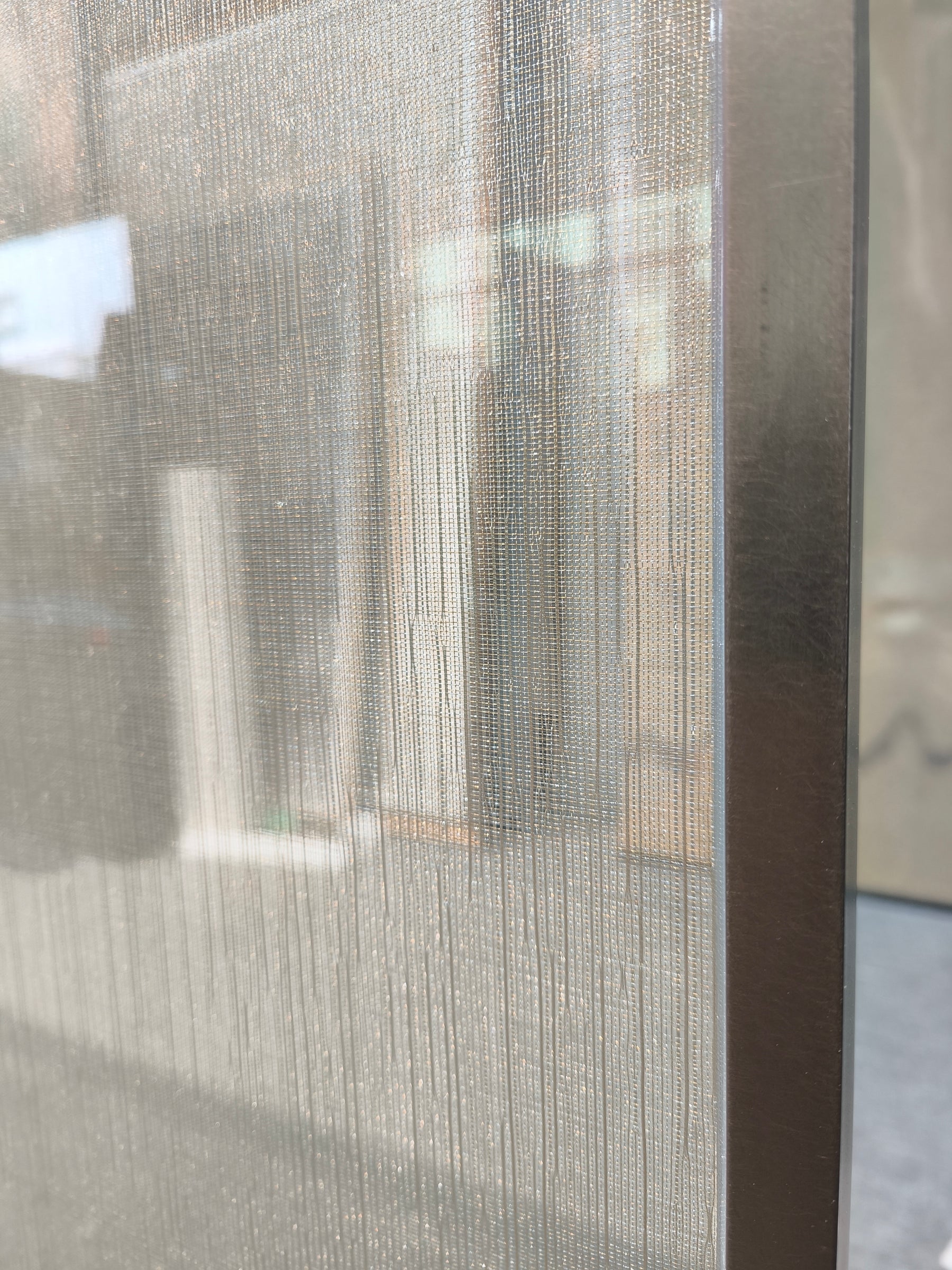 Modern Luxury- glass with metal wire screen
