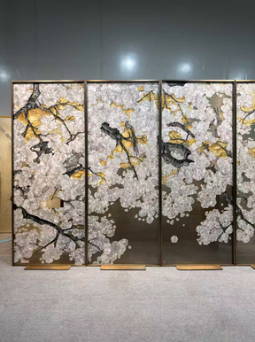 Modern Luxury-Handmade Enamel Colored Glass Screen