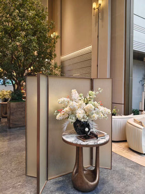 Modern Luxury- glass with metal wire screen