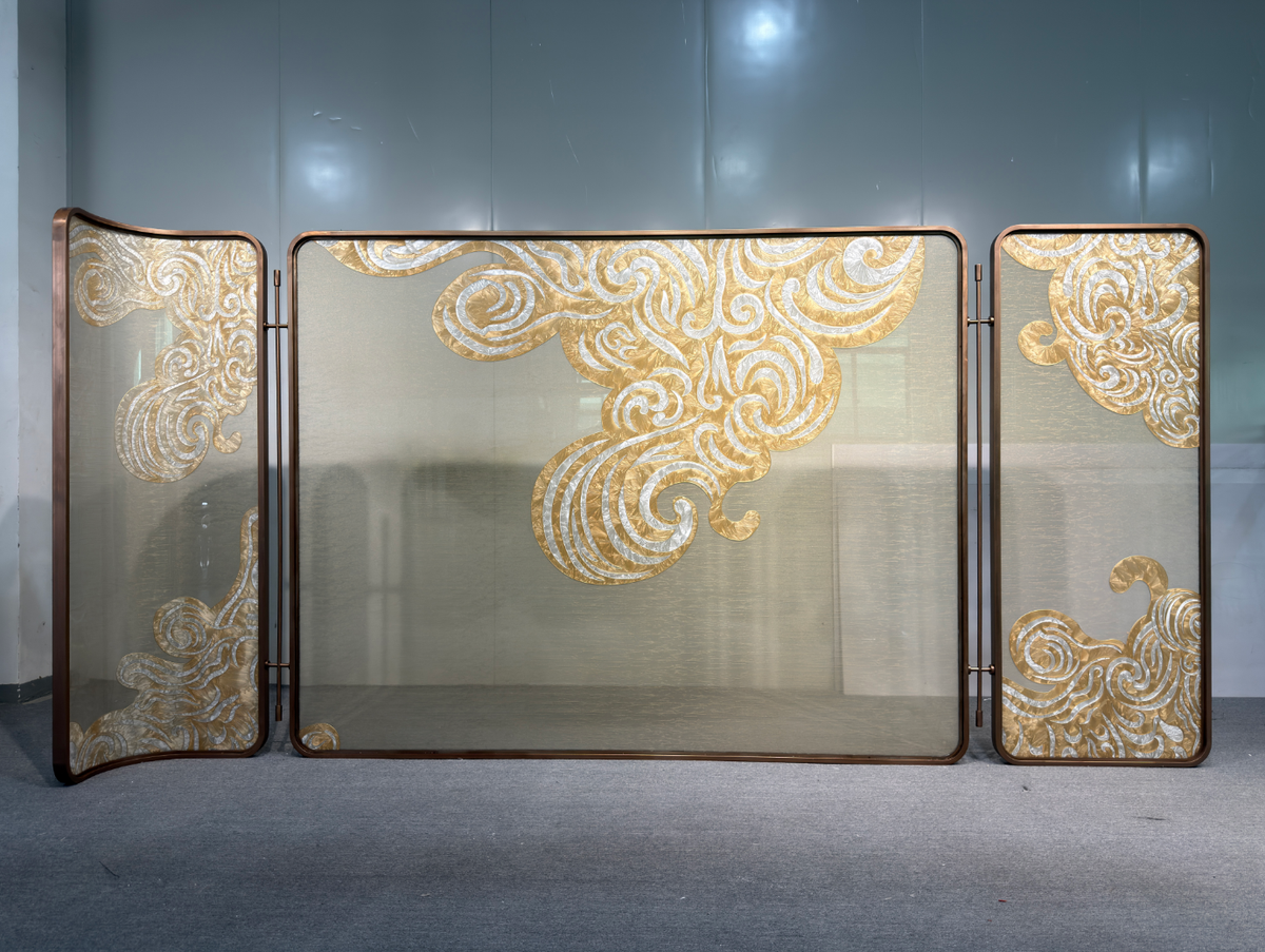 Modern Luxury-Handmade Enamel Colored Glass Screen