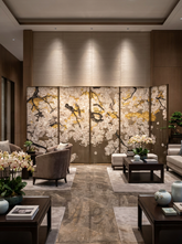 Modern Luxury-Handmade Enamel Colored Glass Screen