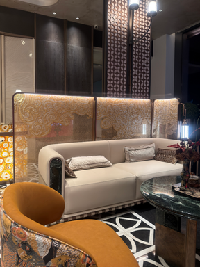Modern Luxury-Handmade Enamel Colored Glass Screen