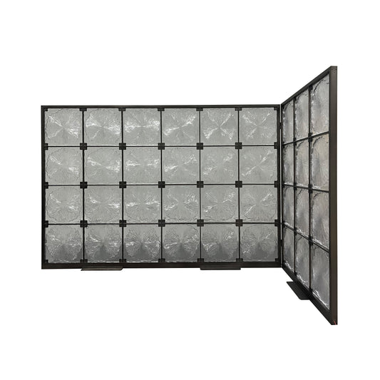 flower glass divider room divider