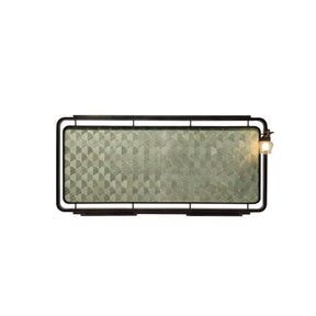Modern Chinese-Double-Sided Wood Veneer Mother-of-Pearl Inlay Screen